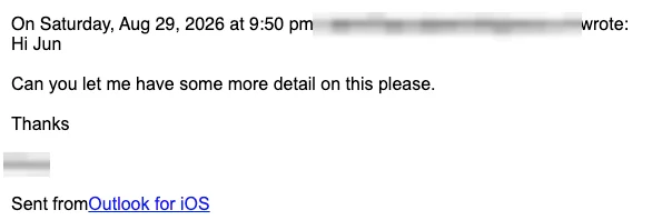 Positive reply